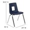 Flash Furniture Advantage Navy Student Stack School Chair, 18" ADV-SSC-18NAVY - alternate 2
